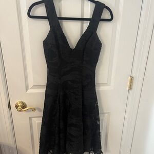 Dress the Population Black Textured Mini Dress